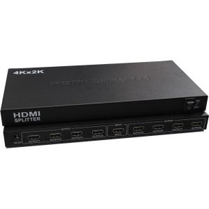 4K Premier Quality Ultra HD HDMI Splitter 1X8 8 Port Repeater Amplifier