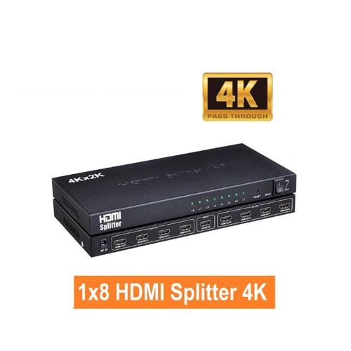 4K Premier Quality Ultra HD HDMI Splitter 1X8 8 Port Repeater Amplifier