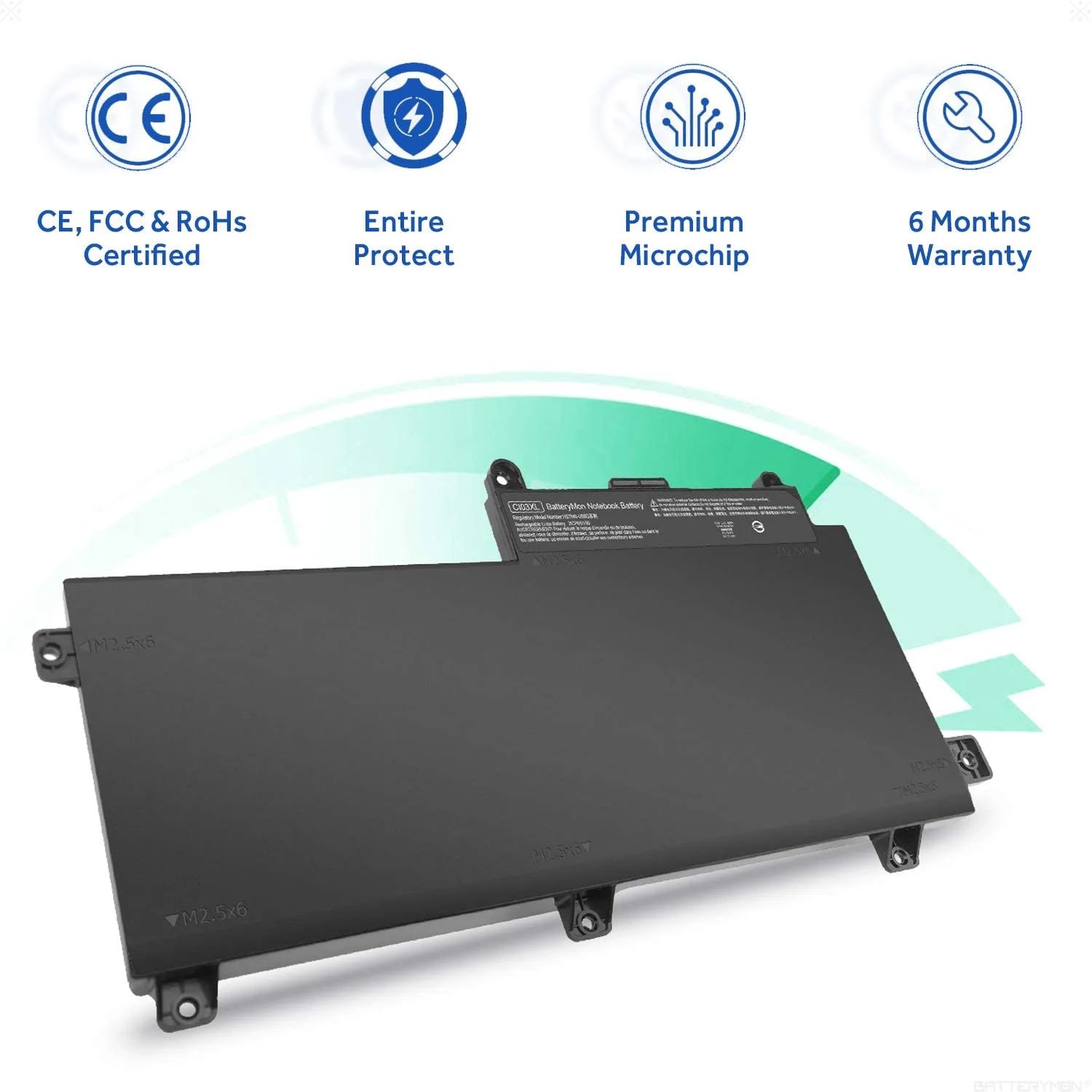 CI03XL Laptop Battery For Hp ProBook 640 G2 645 G2 650 G2 655 G2, ProBook 640 G3 645 G3 650 G3 655 G3 Laptop, P/N: HSTNN-UB6Q HSTNN-LB6T HSTNN-PB6K 801554-001-Highquality--battery