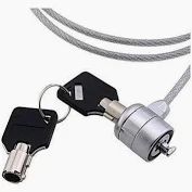 F&K Lock With 2 Keys For Notebook Laptop Laptop Key Lock, Universal Anti-Theft Wire Retractable Lock,Portable Safety Lock with Locking Cable for Laptop