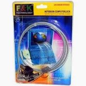 F&K Lock With 2 Keys For Notebook Laptop Laptop Key Lock, Universal Anti-Theft Wire Retractable Lock,Portable Safety Lock with Locking Cable for Laptop