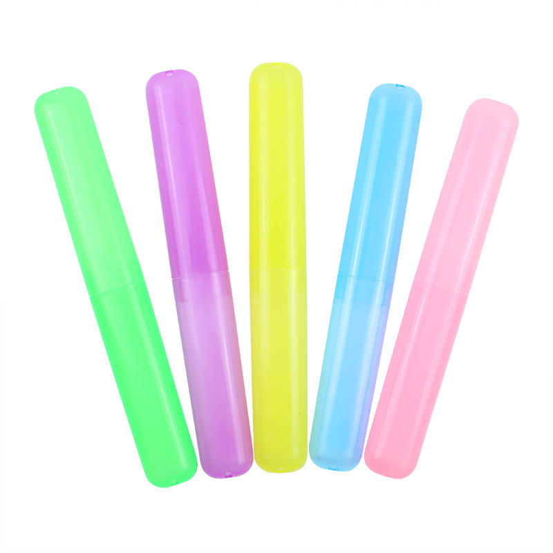 Portable Travel Toothbrush Holder Cover Case Luxury Travel Plastic Container Toothbrush Protection Organizer Box for Oral Care Colorful Toothbrush Storage Cover for School Home Office or Vacation Use