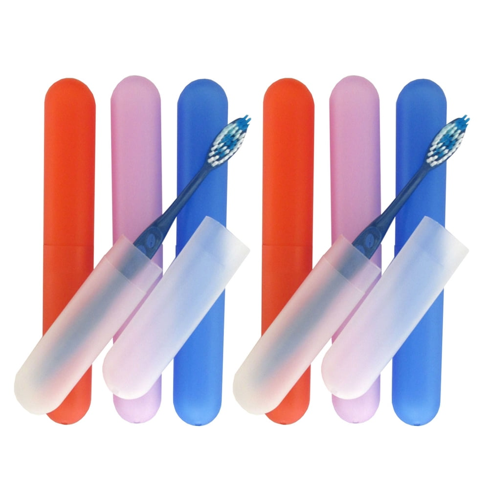 Portable Travel Toothbrush Holder Cover Case Luxury Travel Plastic Container Toothbrush Protection Organizer Box for Oral Care Colorful Toothbrush Storage Cover for School Home Office or Vacation Use