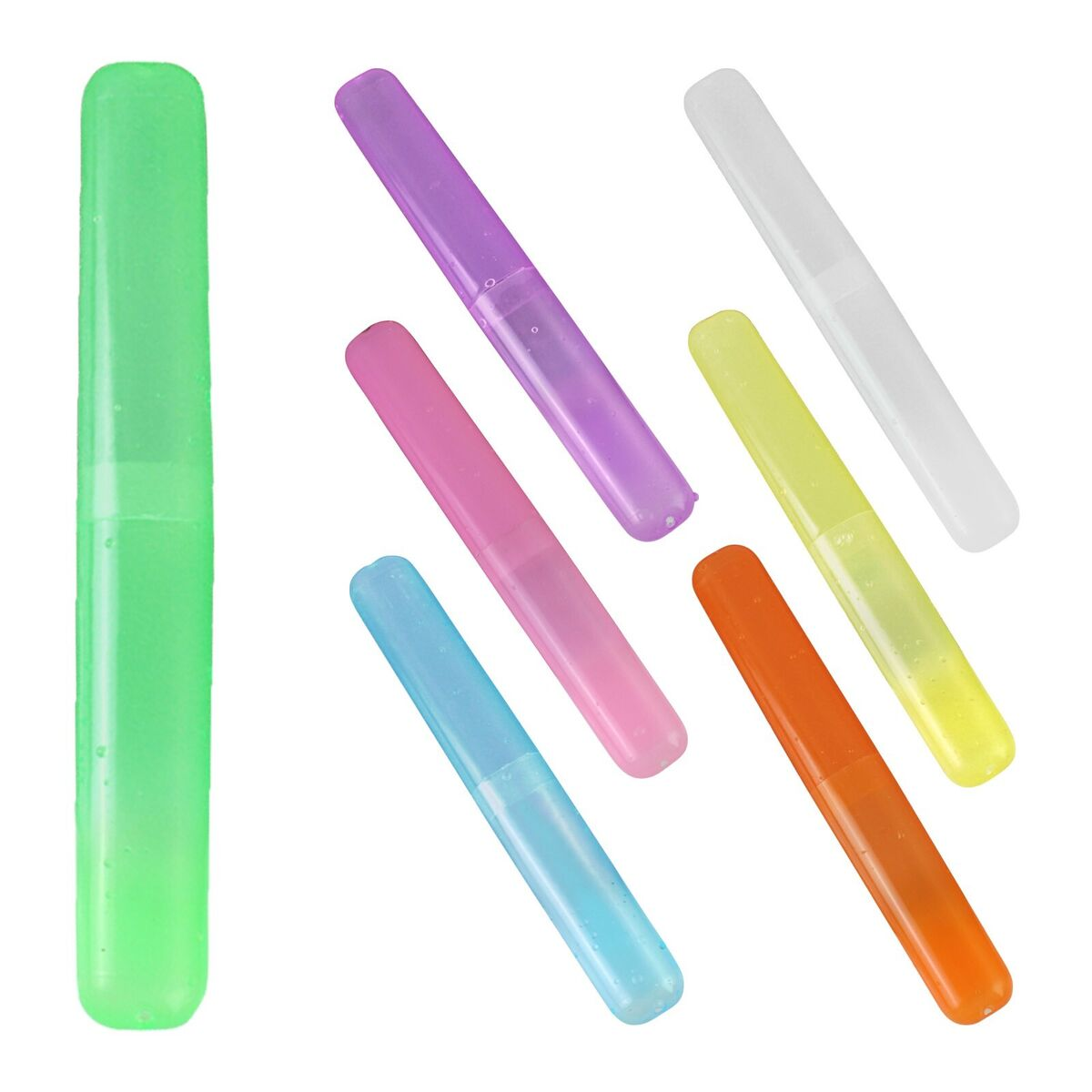 Portable Travel Toothbrush Holder Cover Case Luxury Travel Plastic Container Toothbrush Protection Organizer Box for Oral Care Colorful Toothbrush Storage Cover for School Home Office or Vacation Use