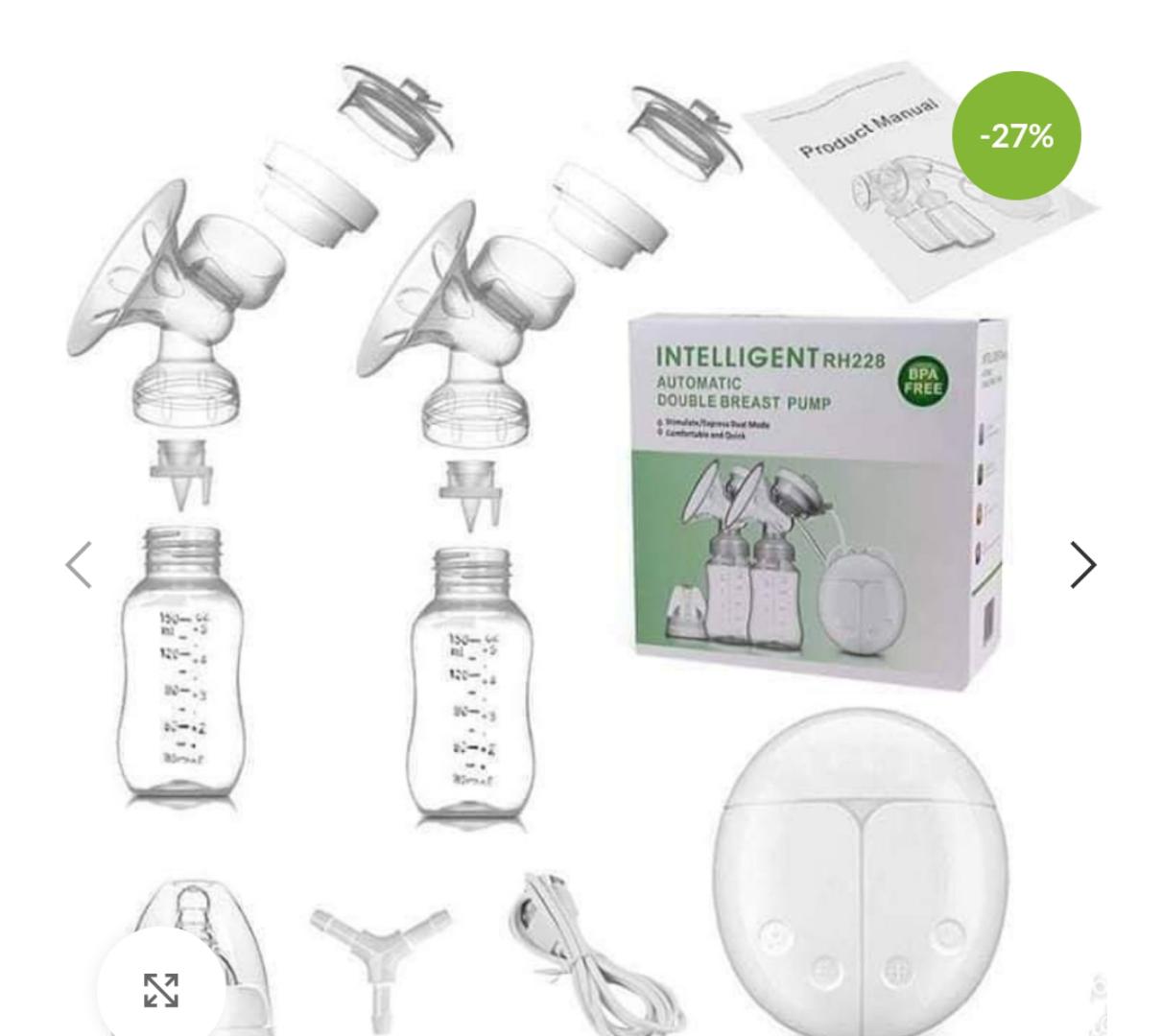 Electric Breastfeeder (Electric / Double Pump), BPA Free, Quiet Multi-Speed Mode Adjustment Breast Milk Suction, Massage Postpartum Breast Pump, USB Rechargeable (Electric Breastfeeder)