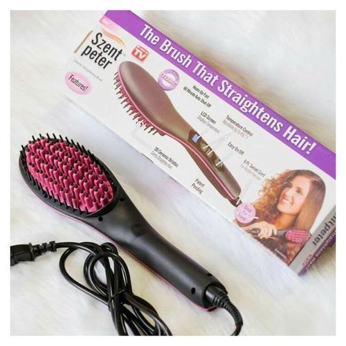 Simply Straight Hot Comb Ceramic Hair Brush Straightener