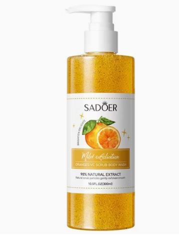 SADOER Orange VC Scrub Body Wash Shower Gel