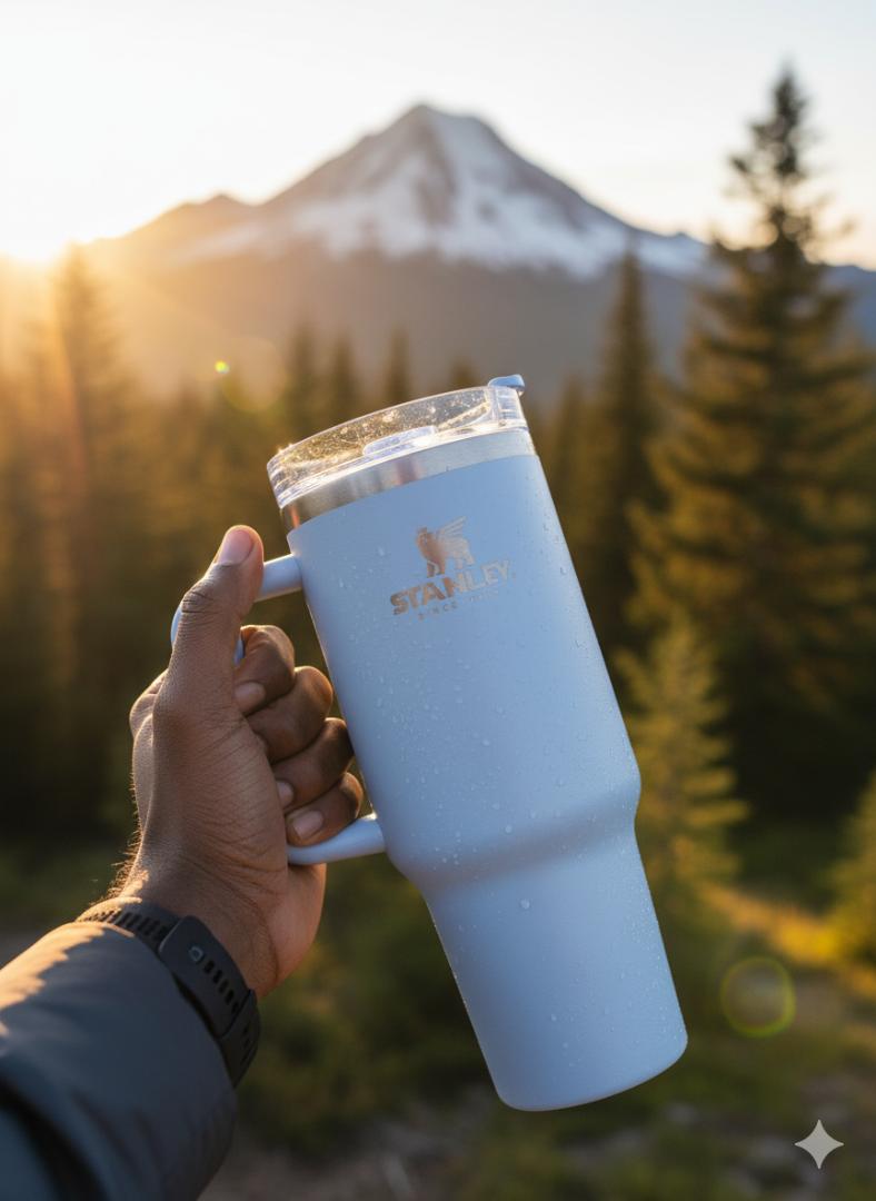 Original stanley tumbler cups,“Stanley Tumbler Cup 1L – Insulated Stainless Steel Travel Mug, Hot & Cold Water Flask with Straw”  stainless steel, 1.2 liters, double walled vacuum flask
