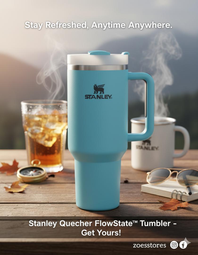 Original stanley tumbler cups,“Stanley Tumbler Cup 1L – Insulated Stainless Steel Travel Mug, Hot & Cold Water Flask with Straw”  stainless steel, 1.2 liters, double walled vacuum flask