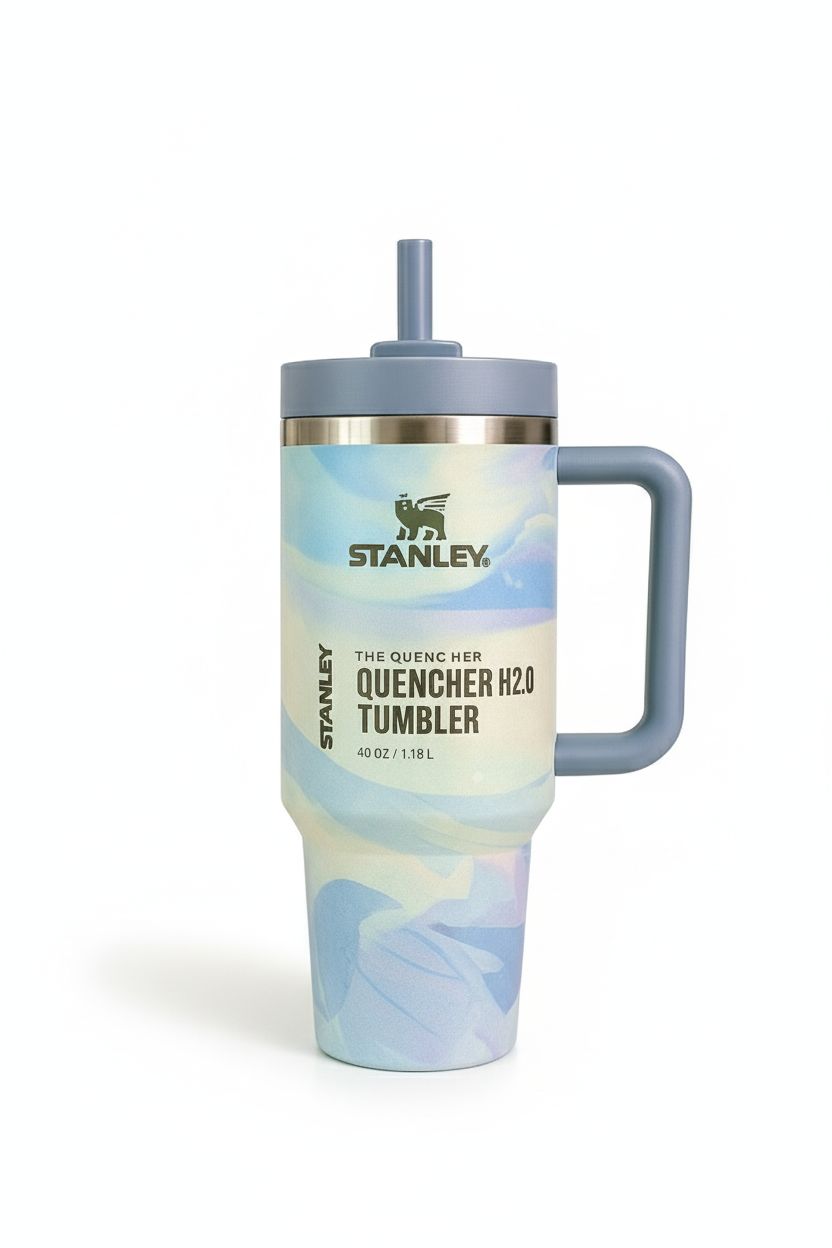Stanely cup, Quencher H2.0 Insulated Stainless Steel Tumbler Cup 40oz with Lid and Straw – Stanely cups,Reusable Hot & Cold Travel Mug