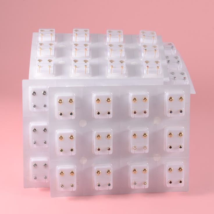 Caflon ORIGINAL12 Pairs Stud Earrings Set for Women – Gold-Plated(assorted colors) Crystal Earrings, Hypoallergenic Starter Ear Piercing Studs