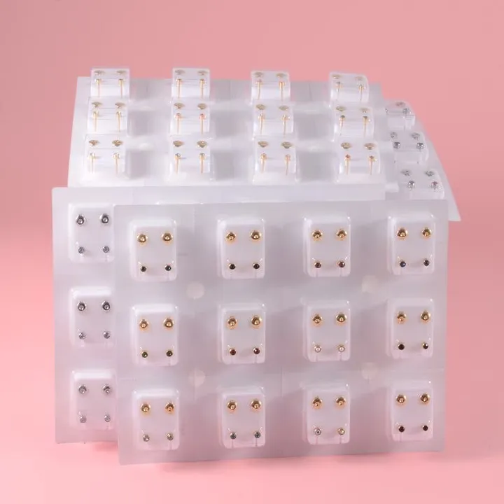 Caflon ORIGINAL12 Pairs Stud Earrings Set for Women – Gold-Plated(assorted colors) Crystal Earrings, Hypoallergenic Starter Ear Piercing Studs