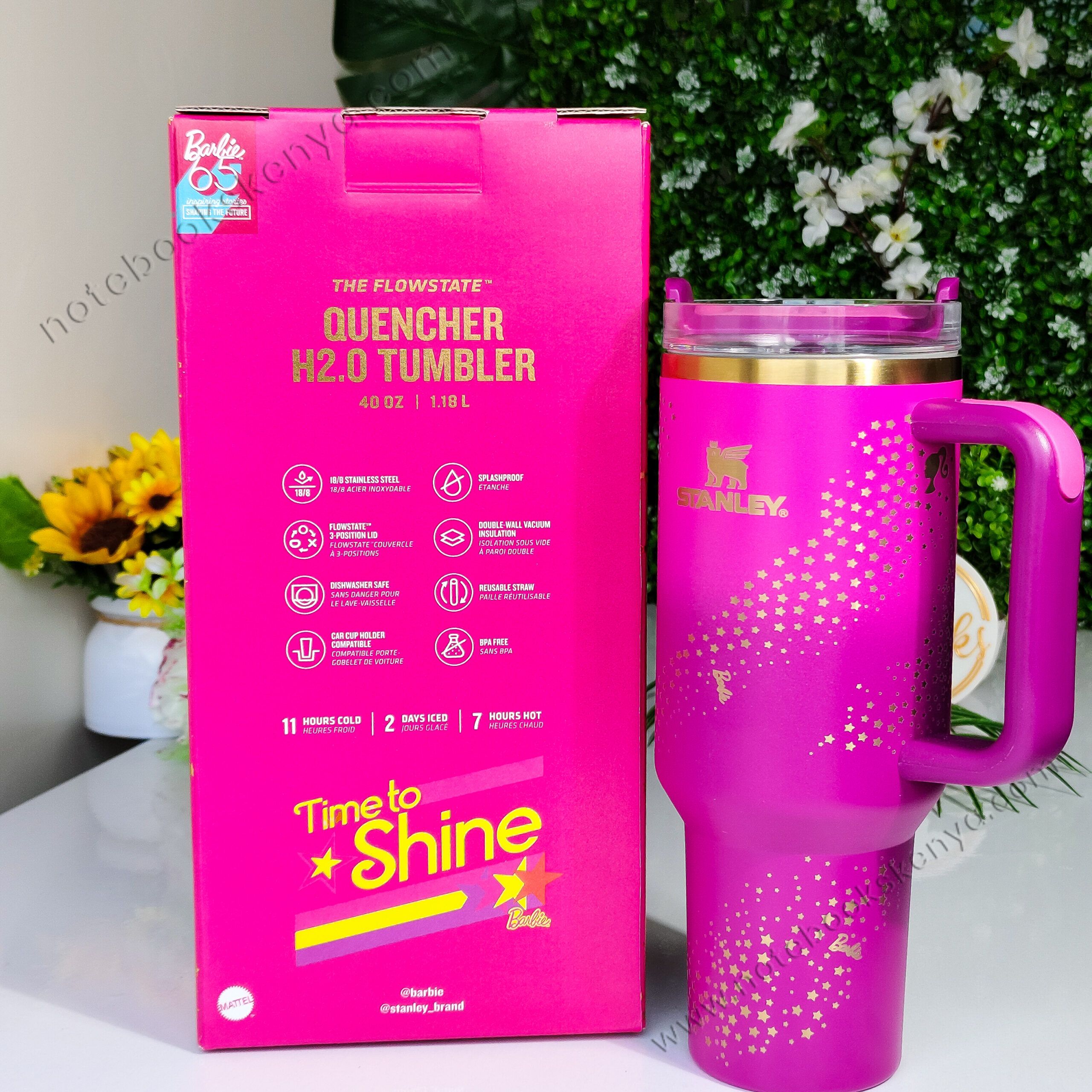 Stanley Cups flora colors Quencher: 40oz Insulated Tumbler Cup - Travel Coffee Cup - Stainless Steel Cups with Straw