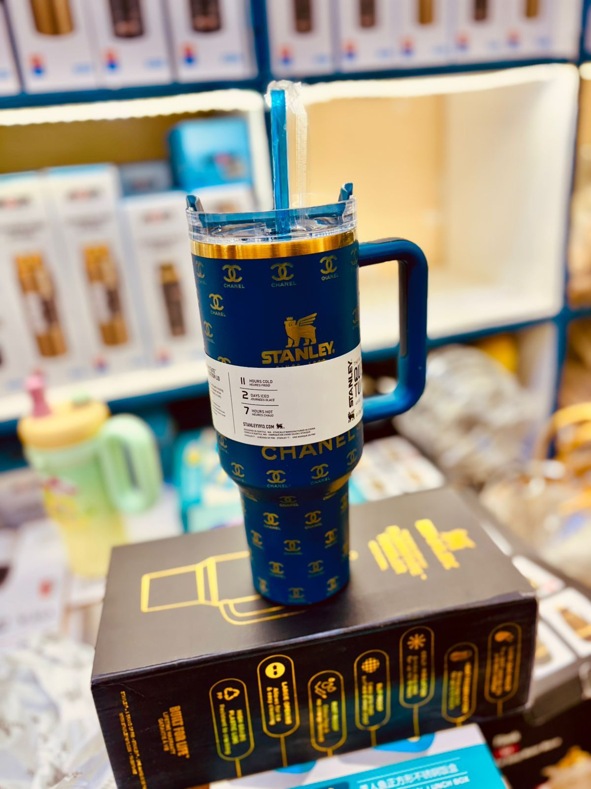 Stanley Cups flora colors Quencher: 40oz Insulated Tumbler Cup - Travel Coffee Cup - Stainless Steel Cups with Straw