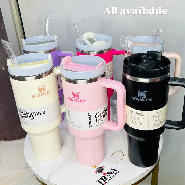 Original stanely tumbler cups,“Stanley Tumbler Cup 1L – Insulated Stainless Steel Travel Mug, Hot & Cold Water Flask with Straw”  stainless steel, 1.2 liters, double walled vacuum flask