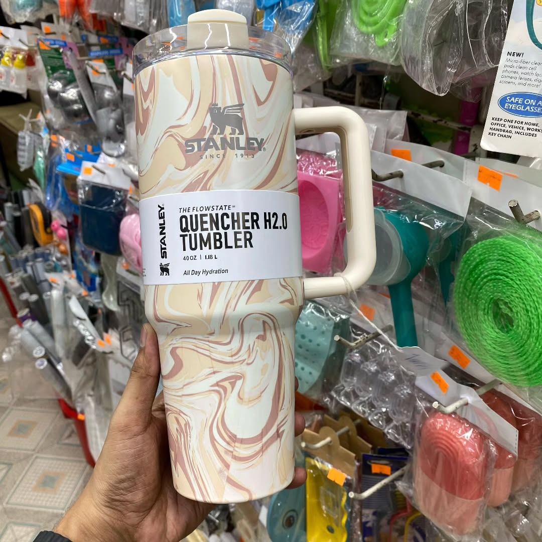 Stanley cup, marble, Quencher H2.0 Tumbler Cup – 40oz Stainless Steel Insulated Travel Mug with Handle & Straw – Hot & Cold Drinks