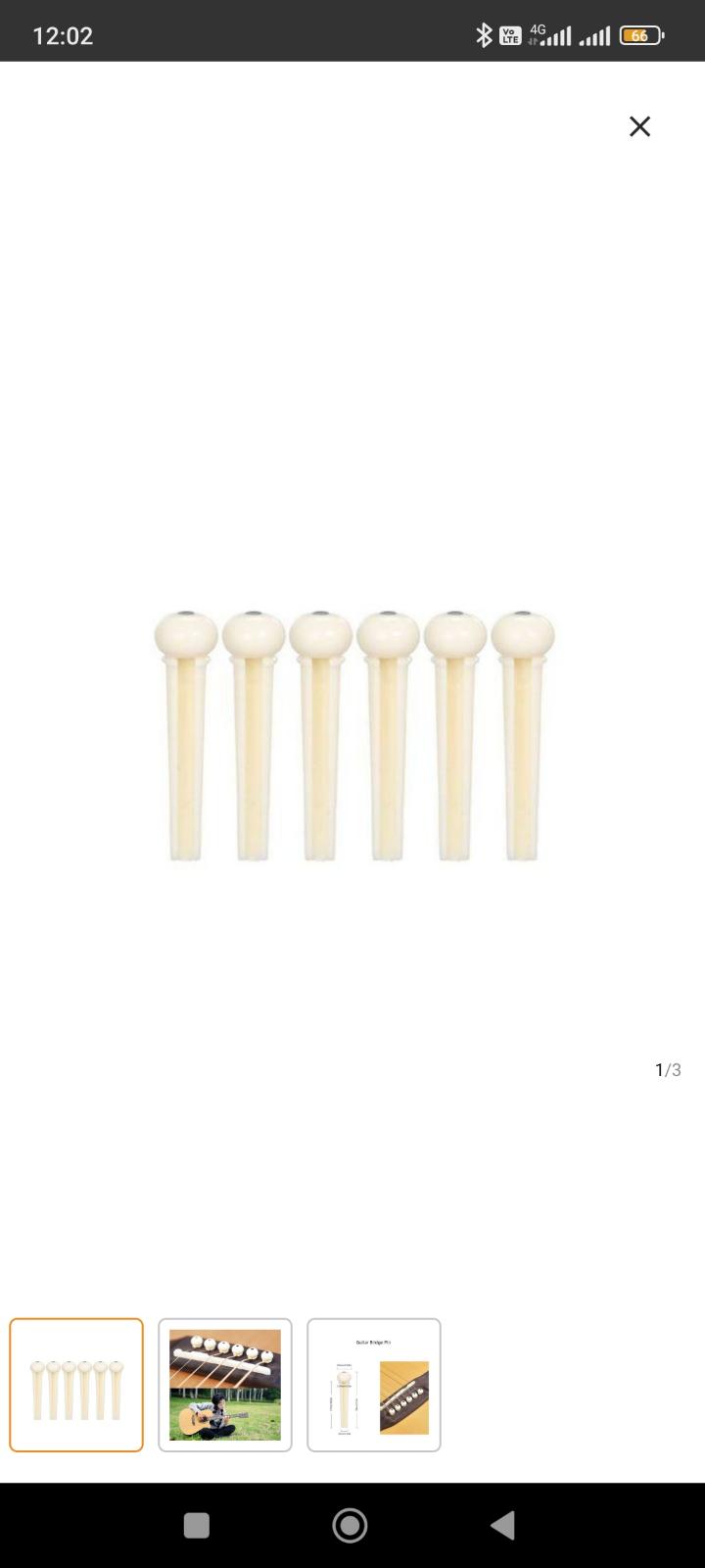 6 Guitar Bridge Pins