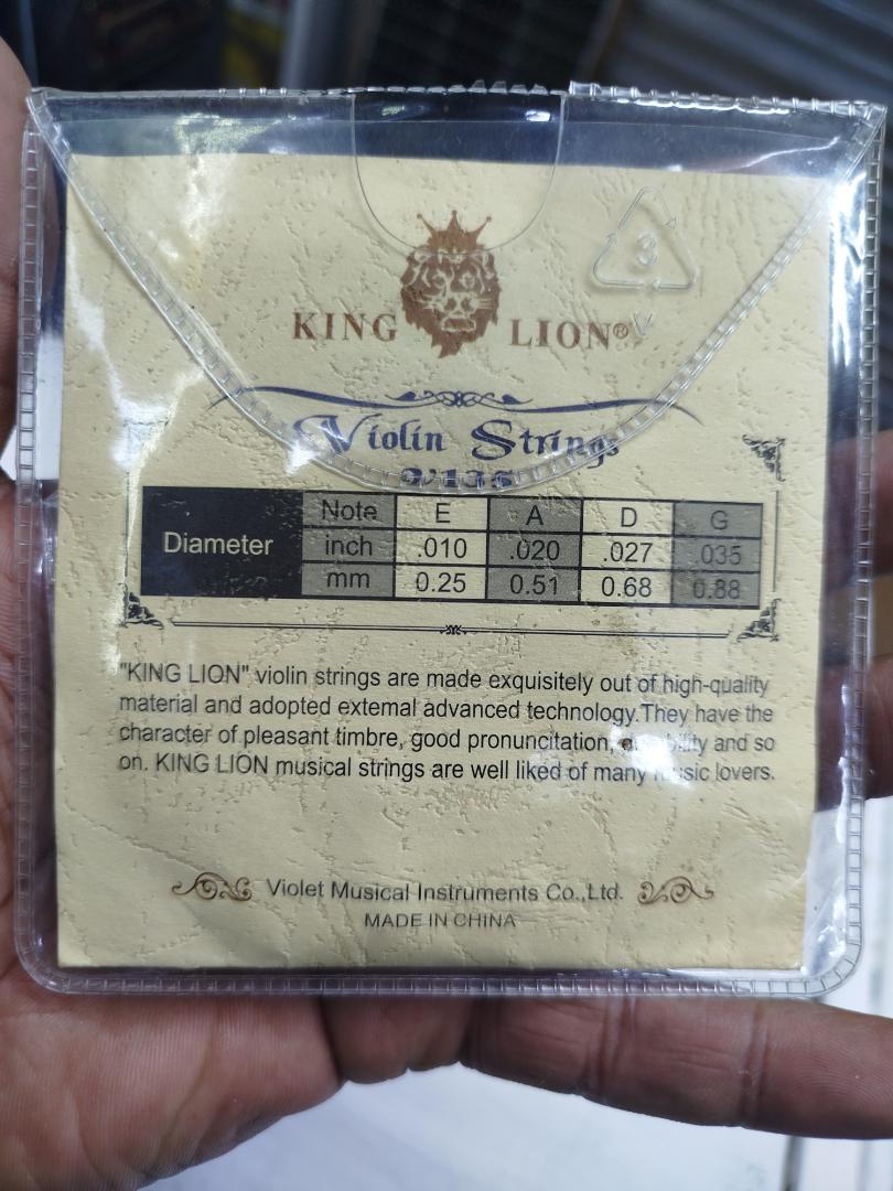 King lion Violin strings (Set No 1,2,3,4)