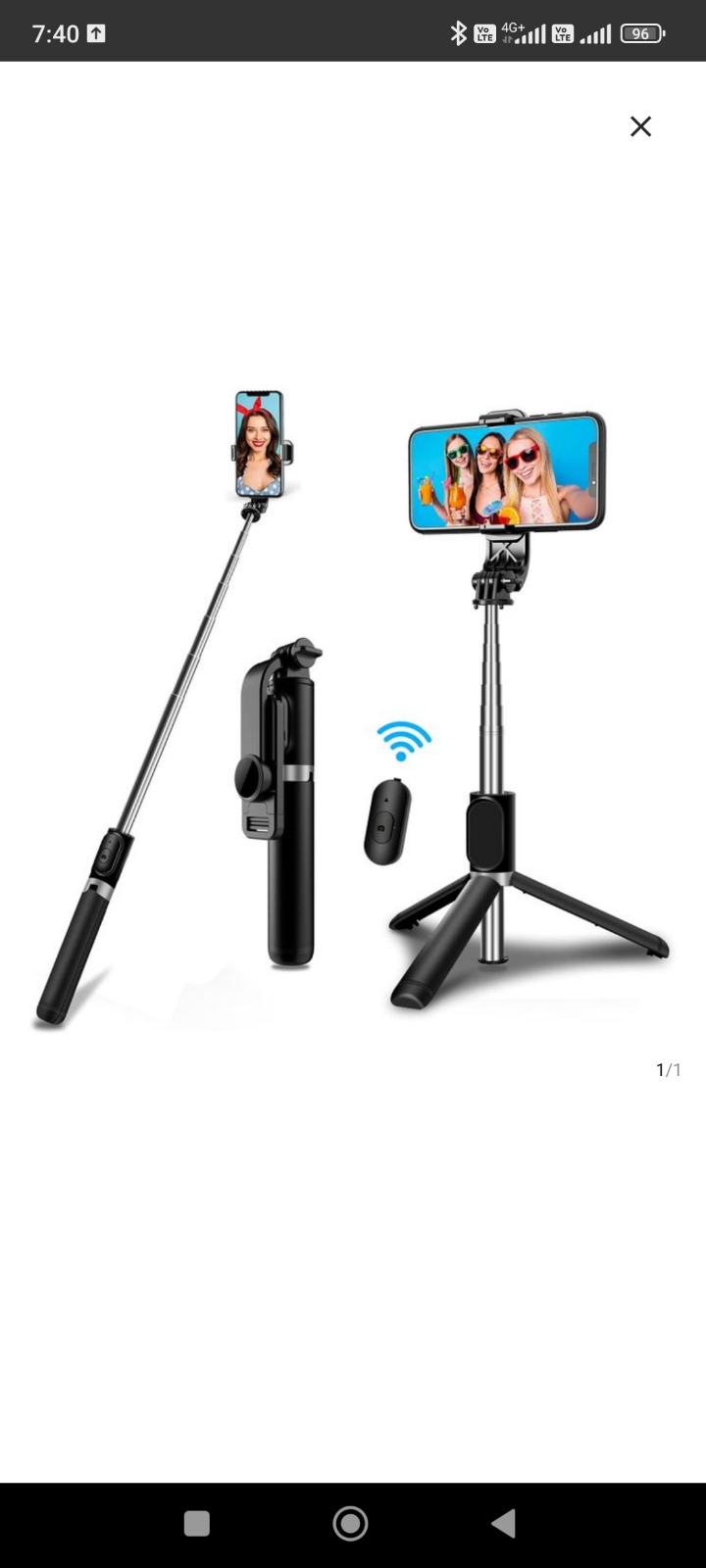 Q07 Selfie stick with led lights