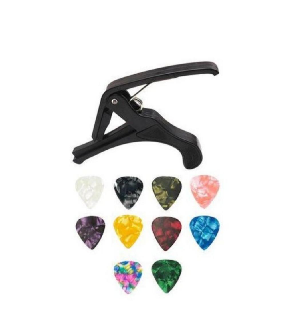 Guitar Capo + 10 picks