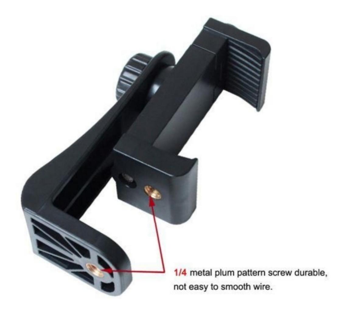 Portable 360 degrees rotation universal tripod mount phone holder