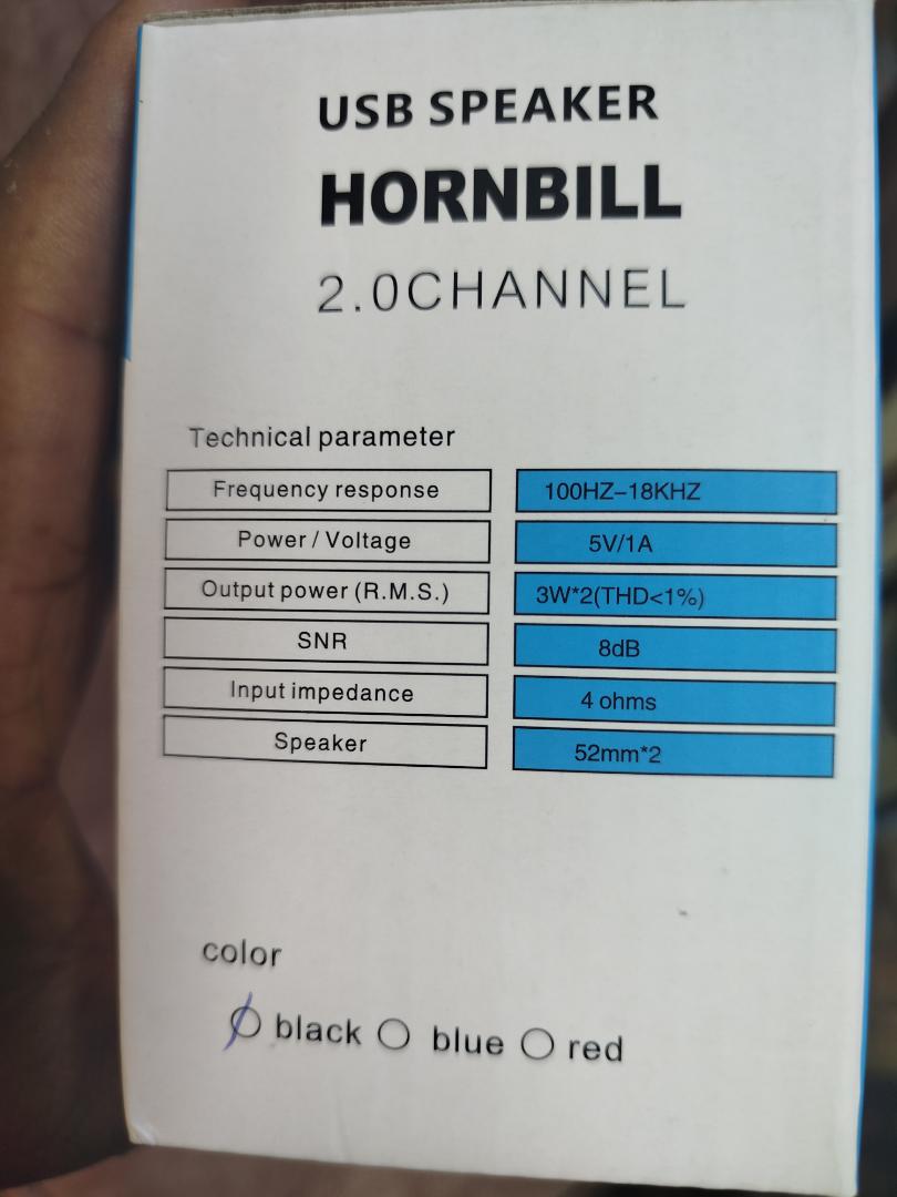2.0 Ch USB Hornbill Speaker