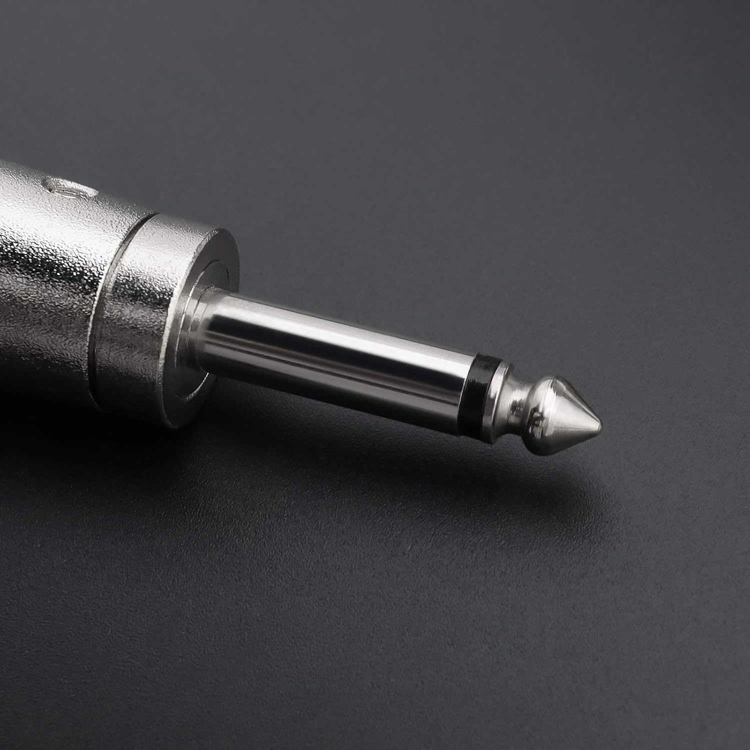 3-Pin XLR to 1/4 Adapters, 3 Pins XLR Female to 6.35mm Male Mono Plug Socket Conversion Connector for Microphone Audio Silver