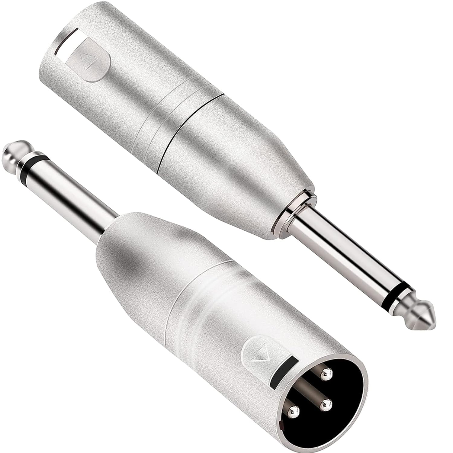 3-Pin XLR to 1/4" Microphone Audio Adapters 3 Pins XLR Socket to 6.35mm Male Jack Mono Plug Conversion Connector