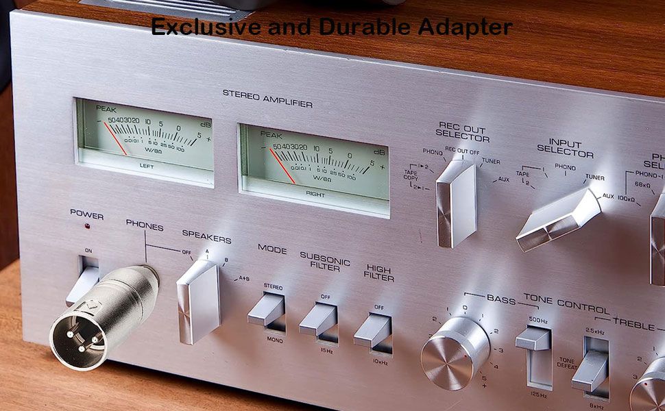 3-Pin XLR to 1/4" Microphone Audio Adapters 3 Pins XLR Socket to 6.35mm Male Jack Mono Plug Conversion Connector