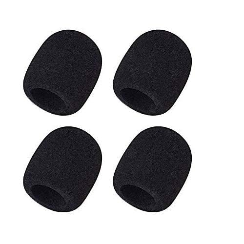 5 Pcs Handheld Stage Microphone Windscreen Foam Mic Cover/sponge Black