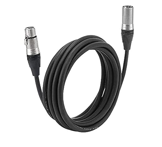 Professional Balanced 3 pin XLR Cable - male to female XLR - Microphone, Guitar, Audio, Speaker Cable, 50% Extra Cooper Alloys for Easy Soldering XLR Cable: 5 meters