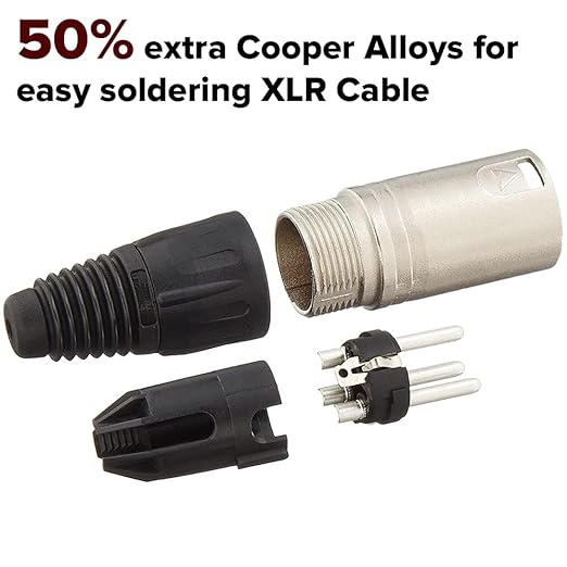 Microphone Cable - 3pin XLR Male to Female Mic Cable - 100% Pure Oxygen-Free Copper Wire - Premium Professional Grade (10 Meter)