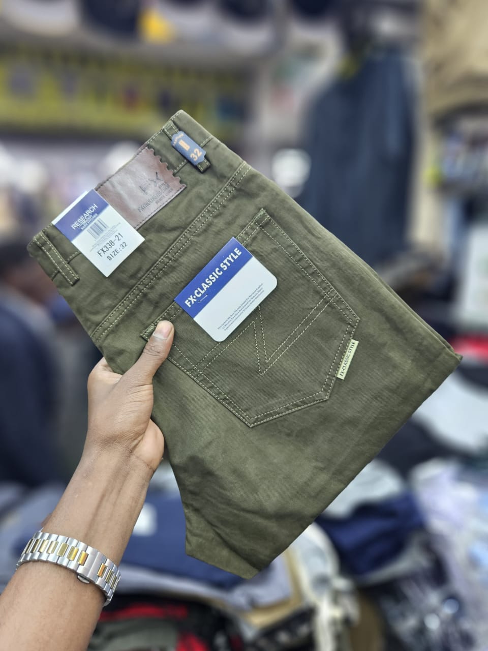 Men's Khaki FX Pants Casual Wear Trouser Regular Fit Relaxed Straight Claassic Fit Hard khaki