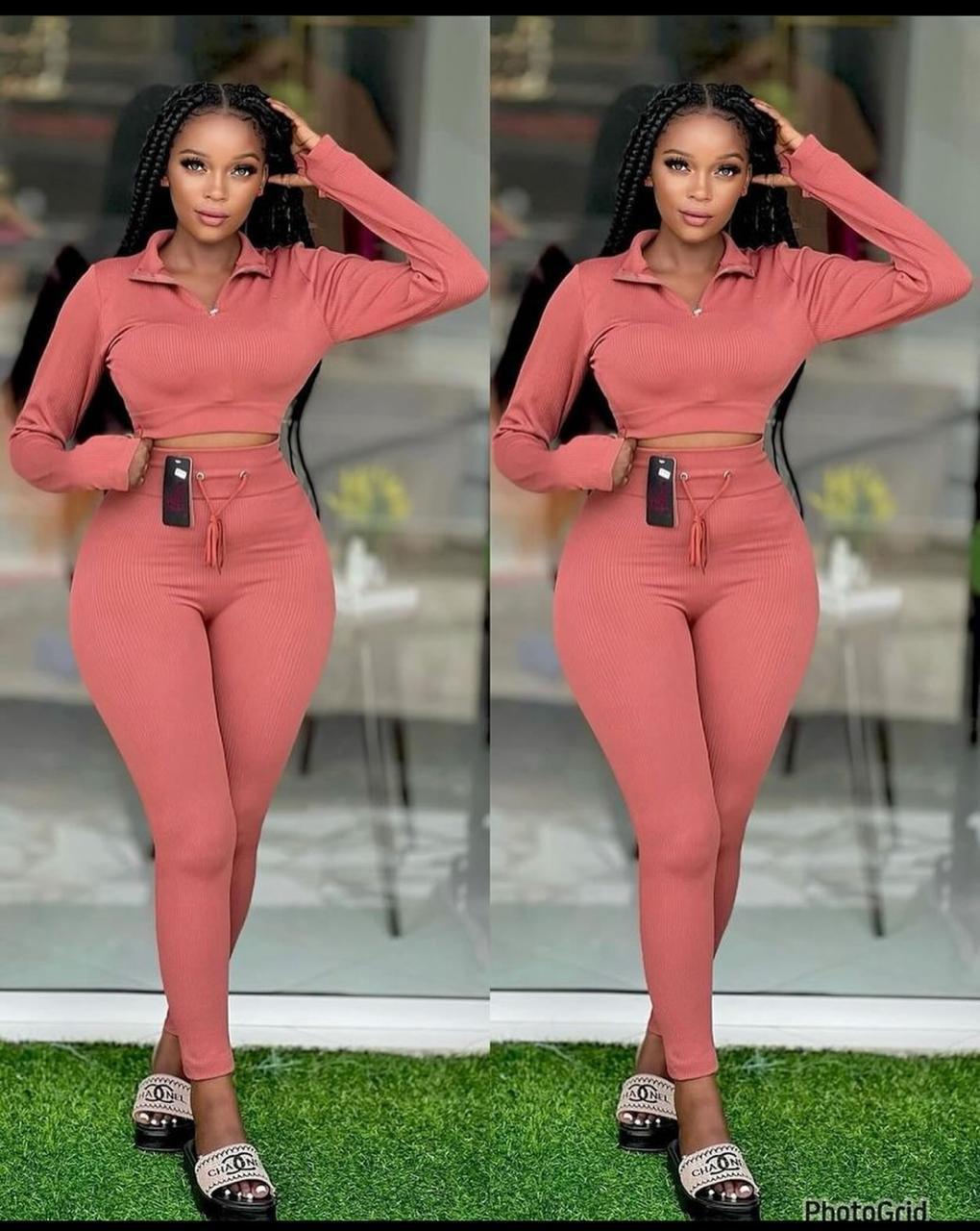 LADIES/TEENS GYM /WORK OUT/ WEEKEEND WEAR /TIGHTS/AND TOP NICE AND COMFORTABLE 2PCS OUTFIT.