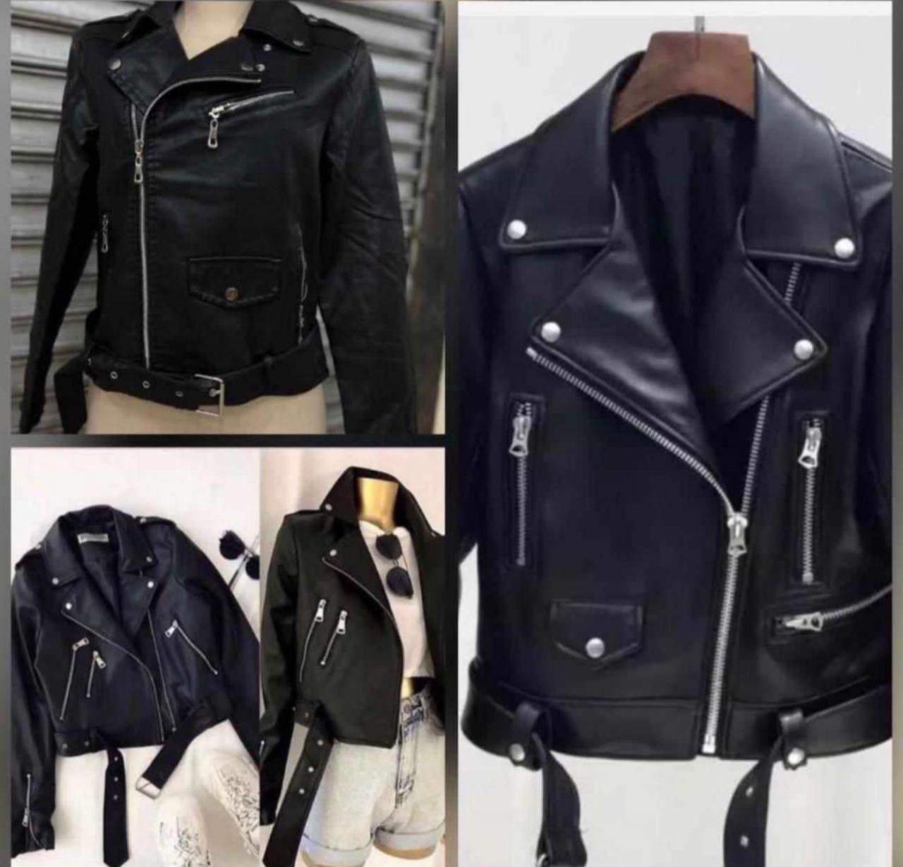LADIES/GIRLS BEAUTIFUL LEATHER JACKETS BEST QUALITY AND EASY TO WEAR WITH ANY CLOTH. SMALL FITTING XL IS LIKE SMALL OR MEDIAM SIZE HERE)