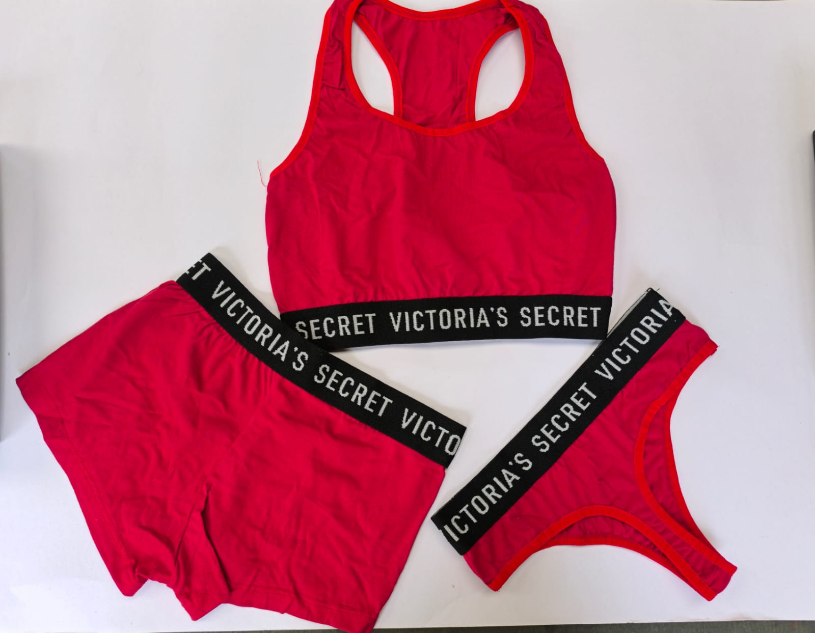 LADIES/WOMEN/GIRLS 3 PC SET OF INDOOR SHORTS AND BRALLET / GYM WEAR /BEDROOM OUTFIT