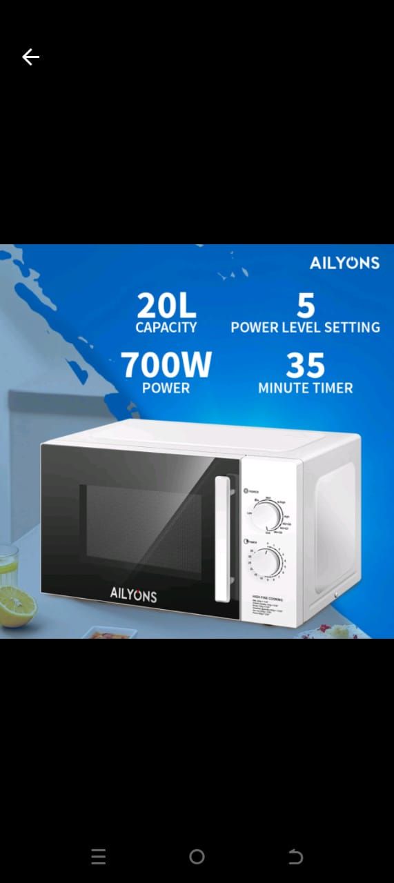 CRAZY OFFER!! AILYONS LMO-2001 20L Electric Home Microwave Oven-750W-