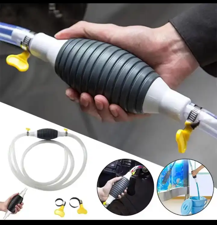 Liquid Transfer Siphon Pump Kit / Hand Fuel Pump Car Oil Tank Sucker Oil Transfer Fuel Pump Pipe Petrol Diesel Liquid Manual Pump Syphon Car Gas Gasoline Saver