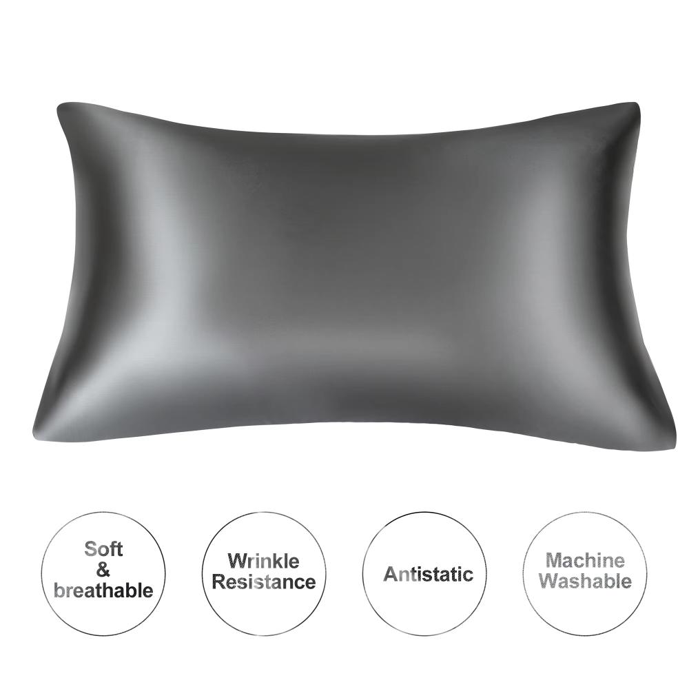 JuwenSilk silky stain pillowcase silky pillowcase natural silk pillowcase mulberry silk pillow case standard queen king