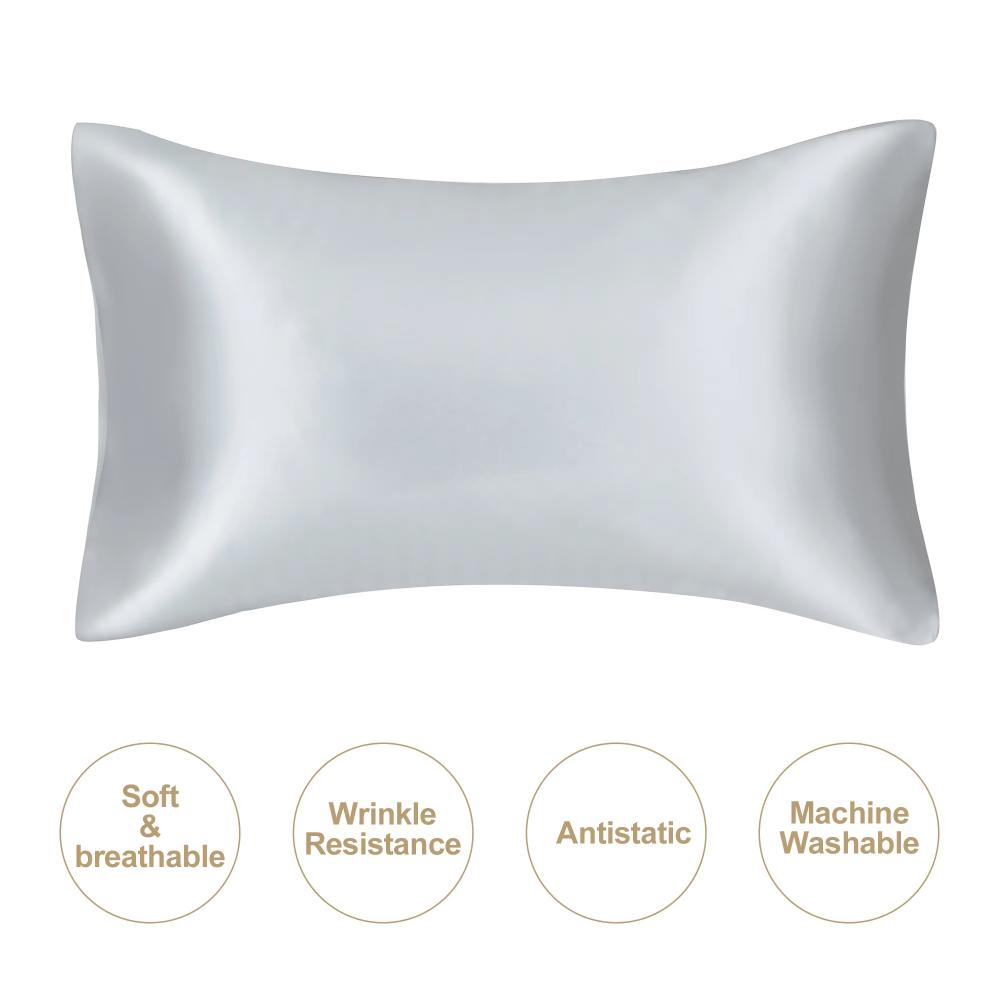 JuwenSilk silky stain pillowcase silky pillowcase natural silk pillowcase mulberry silk pillow case standard queen king