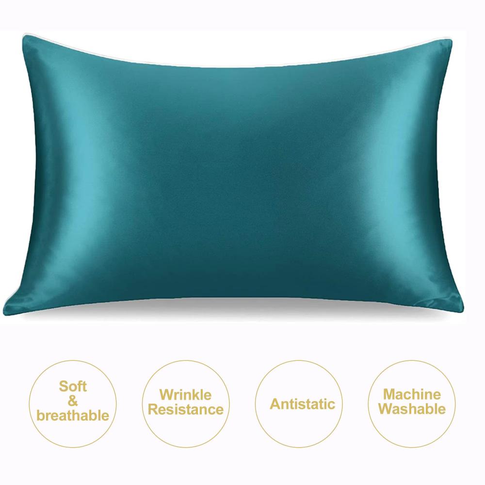JuwenSilk silky stain pillowcase silky pillowcase natural silk pillowcase mulberry silk pillow case standard queen king