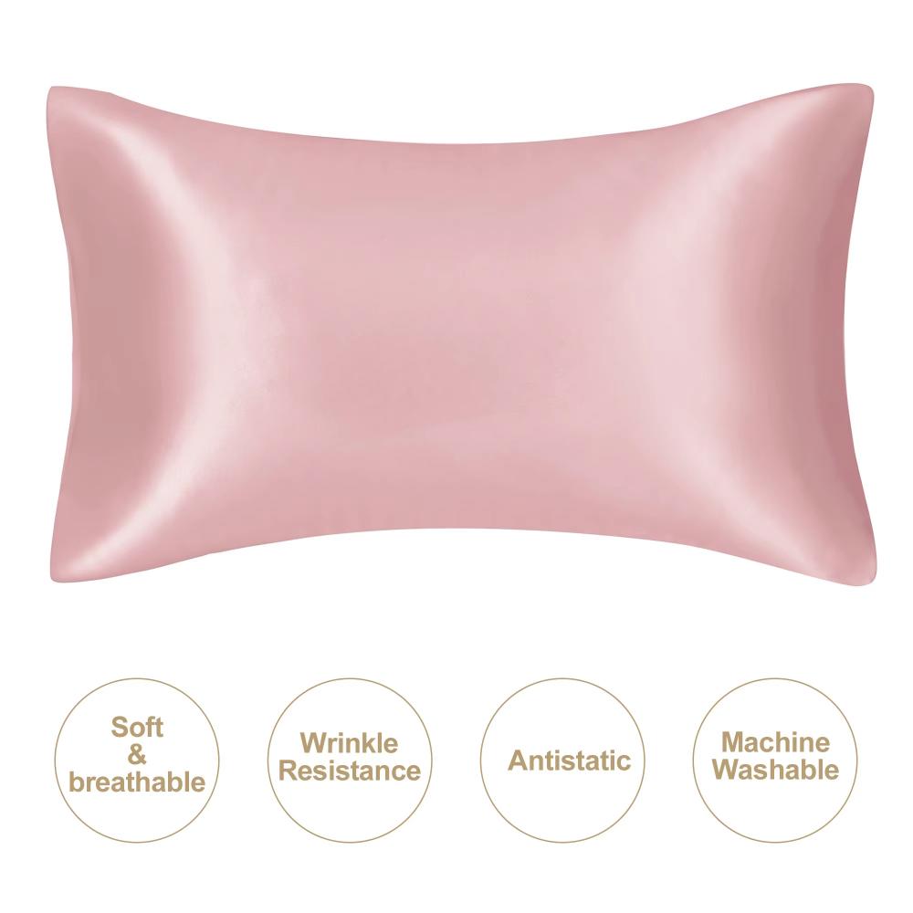 JuwenSilk silky stain pillowcase silky pillowcase natural silk pillowcase mulberry silk pillow case standard queen king