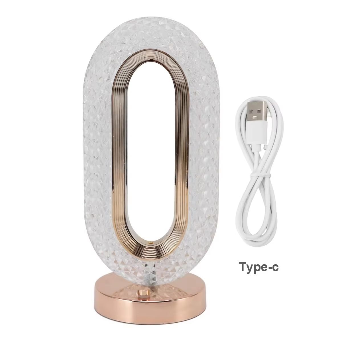 Crystal Oval Table Lamp Snowy Night Street Light DIY Led Simulation Handmade Night-Light Small Decorative Lights Convenient-Lamp