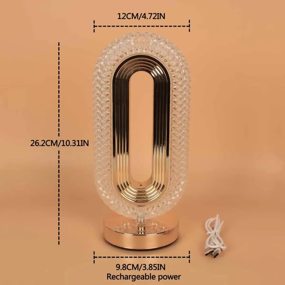 Crystal Oval Table Lamp Snowy Night Street Light DIY Led Simulation Handmade Night-Light Small Decorative Lights Convenient-Lamp