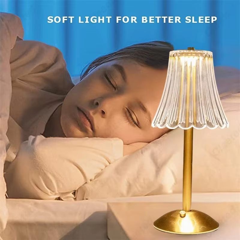 Bar Touch Table Lamp Rechargeable Wireless Desk Lamp Portable Bedroom Night Light LED Decor Lights for Coffee Hotel Restaurant