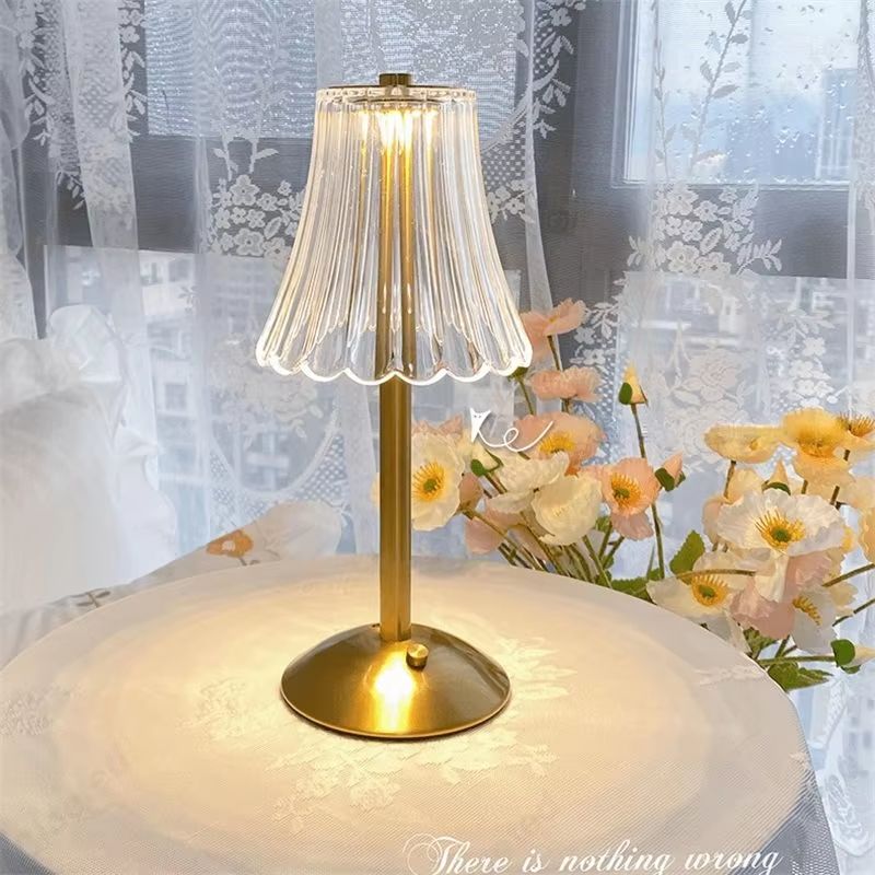 Bar Touch Table Lamp Rechargeable Wireless Desk Lamp Portable Bedroom Night Light LED Decor Lights for Coffee Hotel Restaurant