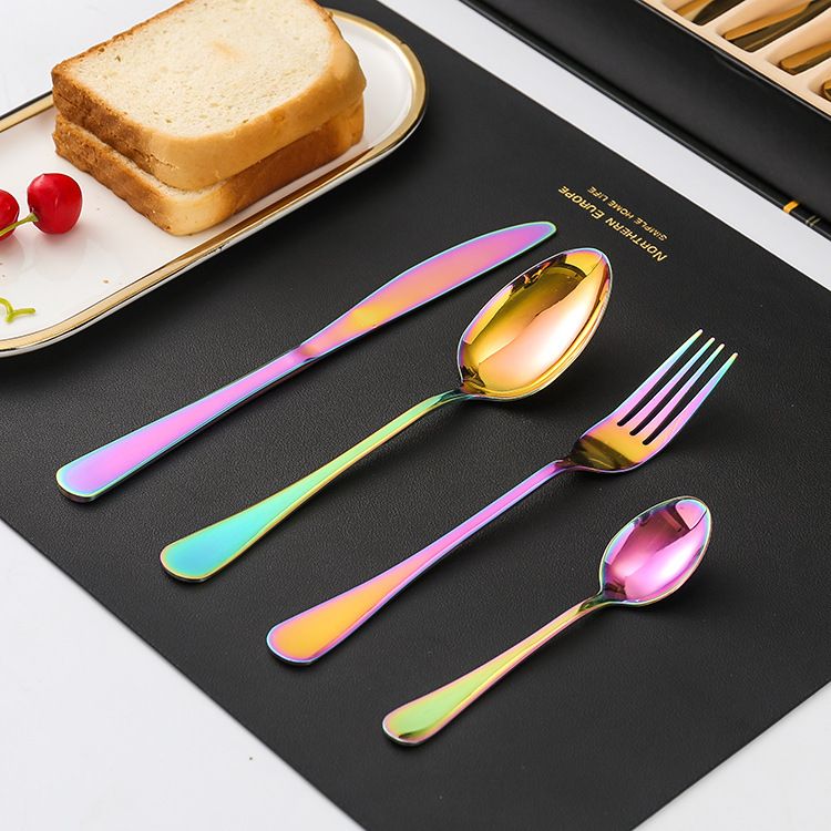 24pcs Tableware Set Gift Box Stainless Steel Western Steak Knife Fork Spoon Tableware Kitchen Tool Set For Household Commercial