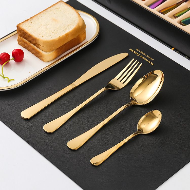 24pcs Tableware Set Gift Box Stainless Steel Western Steak Knife Fork Spoon Tableware Kitchen Tool Set For Household Commercial