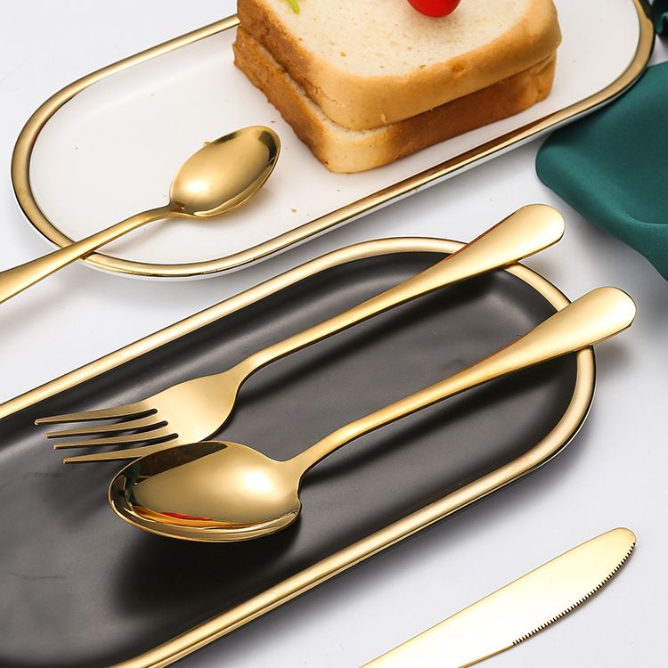 24pcs Tableware Set Gift Box Stainless Steel Western Steak Knife Fork Spoon Tableware Kitchen Tool Set For Household Commercial