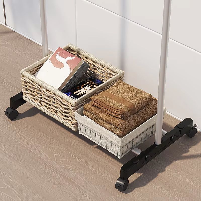 Balcony Simple Telescopic Clothes Drying Rack Outdoor Movable Multifunctional Clothes and Hat Rack